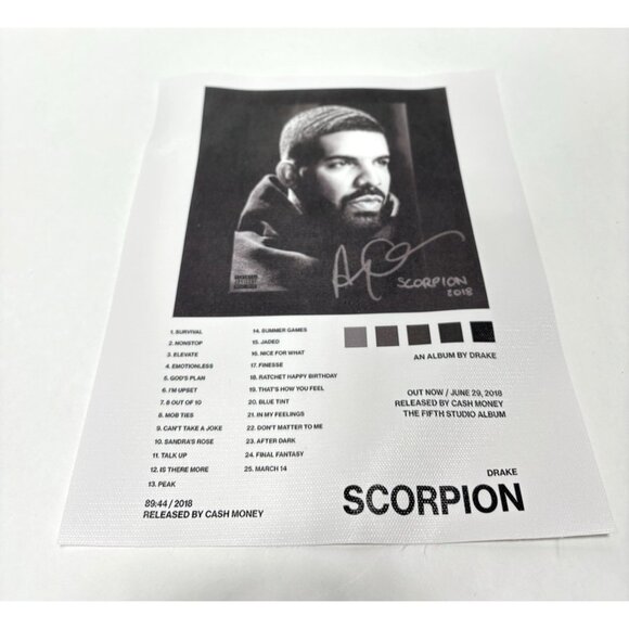 Drake Scorpion Album Cover Poster Print Canvas Wall Art Hip Hop Rap Music Decor - Picture 2 of 4